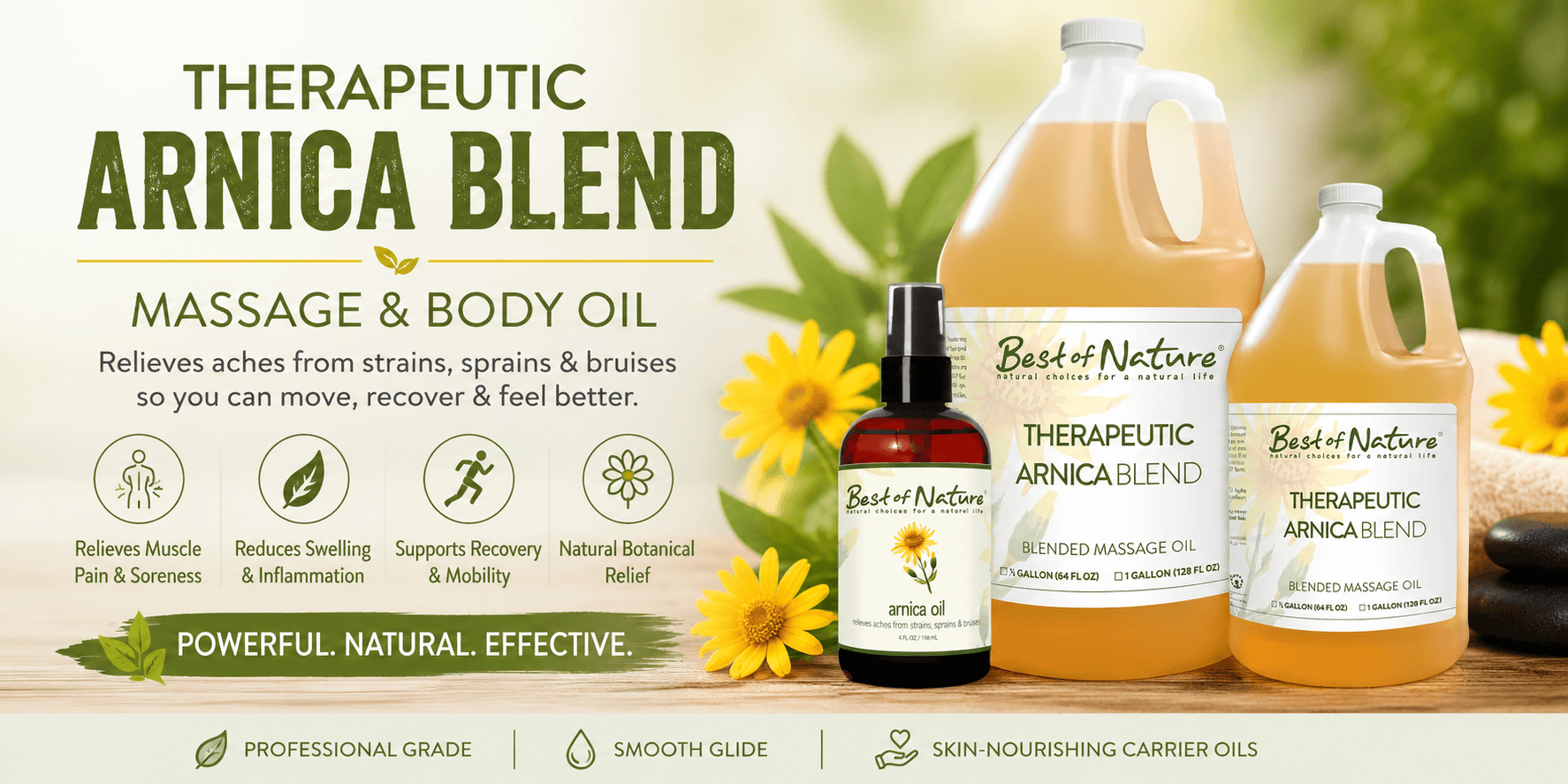 Best of Nature Therapeutic Arnica Blend Massage & Body Oil