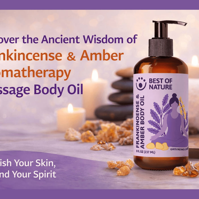 100% Pure & Nature Best of Nature Frankincense & Amber Aromatherapy Massage & Body Oil