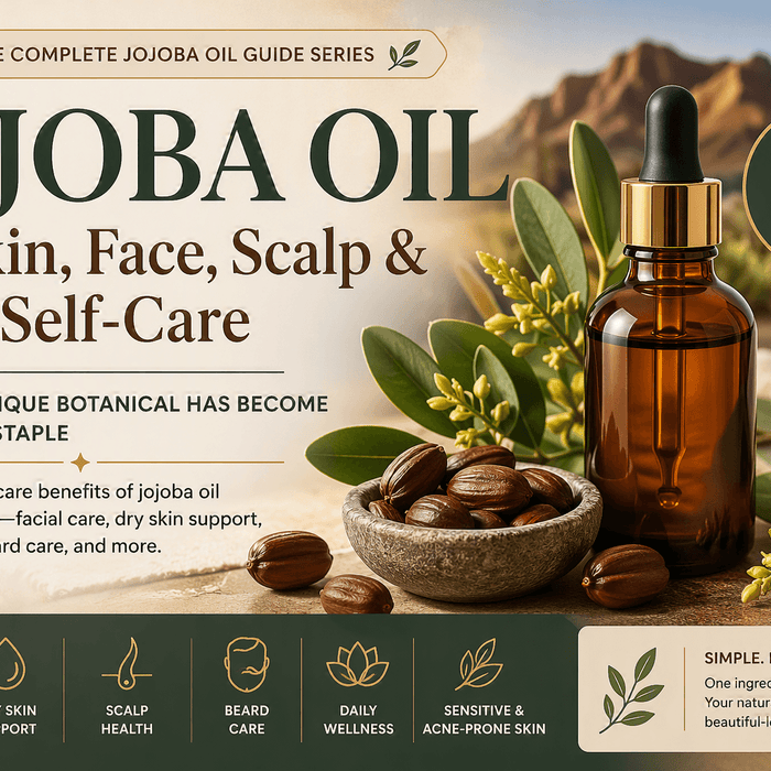 Jojoba Massage & Carrier Oil for Skin, Face, Scalp, Beard Daily Self-Care.
