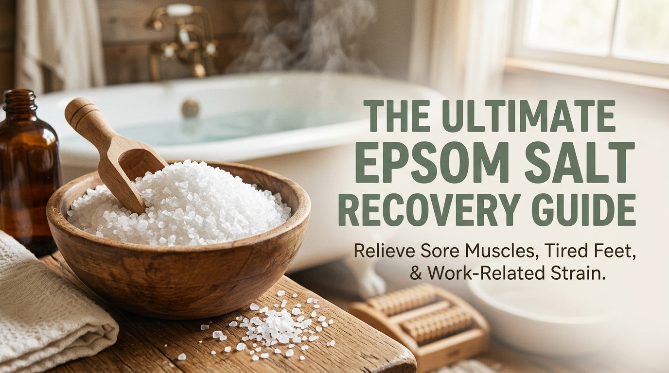 The Ultimate 100% Pure & Natural Epsom Salt Recovery Guide. Relieve Sore Muscles, Tired Feet & Work Related Strain.