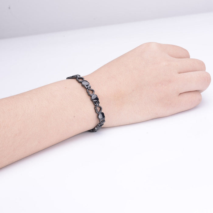 Stainless Steel Energy Bracelet 4-in-1 - 9 Colors available -  Model B041-Hearts