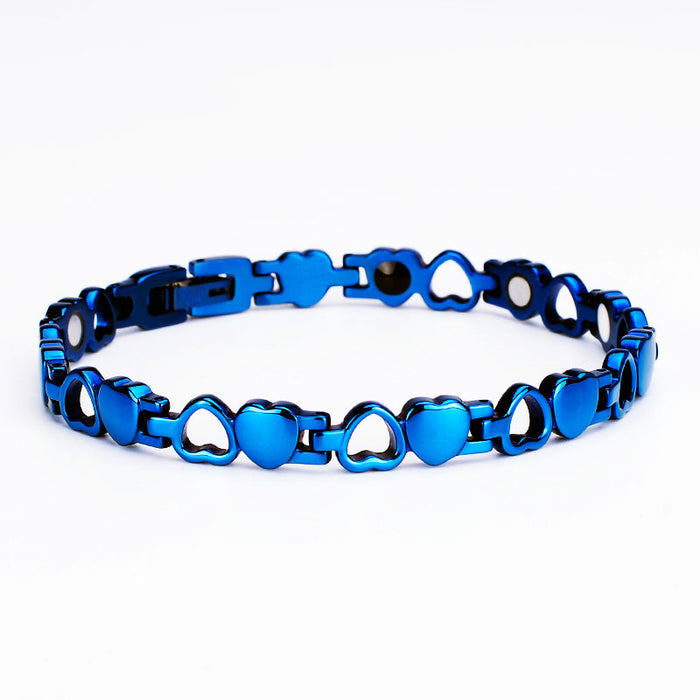 Stainless Steel Energy Bracelet 4-in-1 - 9 Colors available -  Model B041-Hearts