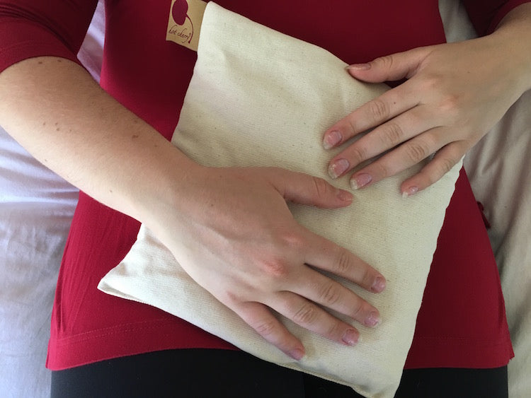 Feel Better Pack in Natural Denim: Square, Eye Pillow & Neck Wrap -  Natural Hot and Cold Therapy Pack Set