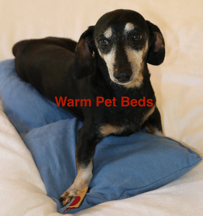Hot Cherry Double Square Pillow in Blue Denim -  Natural Hot and Cold Therapy Pack
