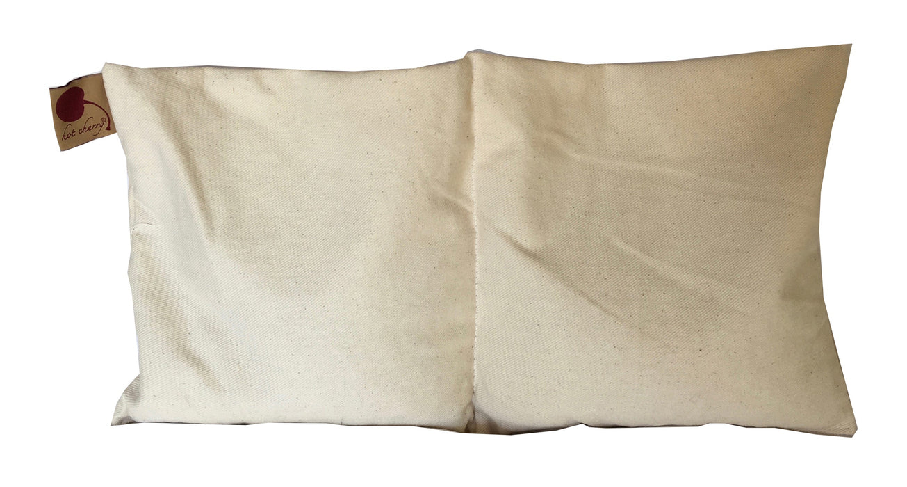 Hot Cherry Double Square Pillow in Natural Denim -  Natural Hot and Cold Therapy Pack