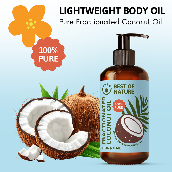 Best of Nature Fractionated Coconut Massage & Body Oil - 100% Pure