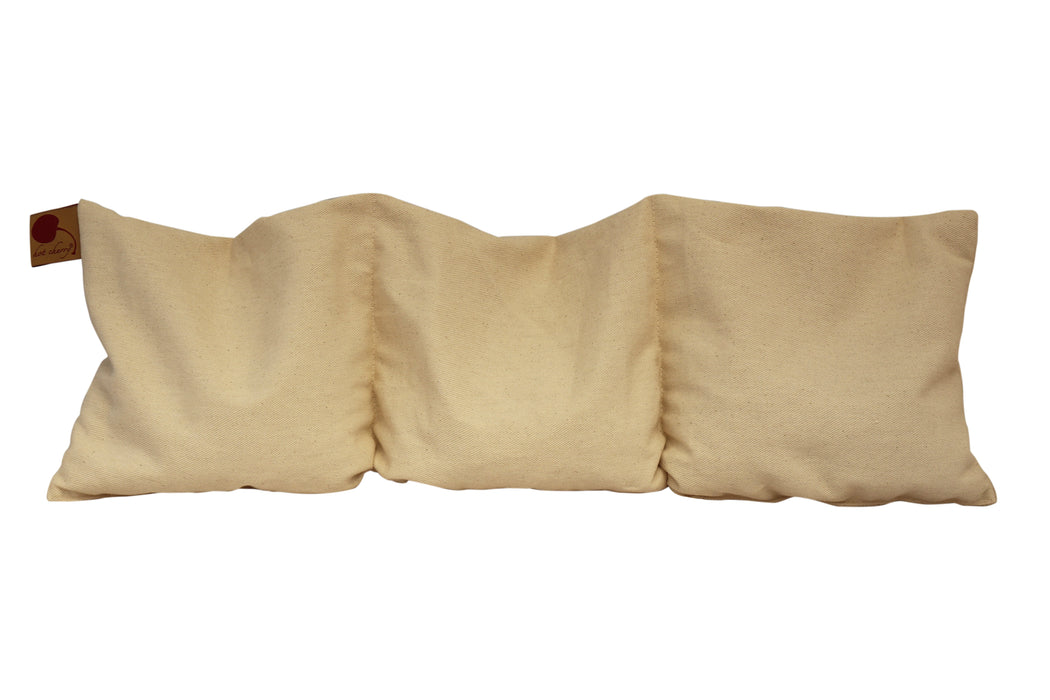 Hot Cherry Triple Square Pillow in Natural Denim -  Natural Hot and Cold Therapy Pack