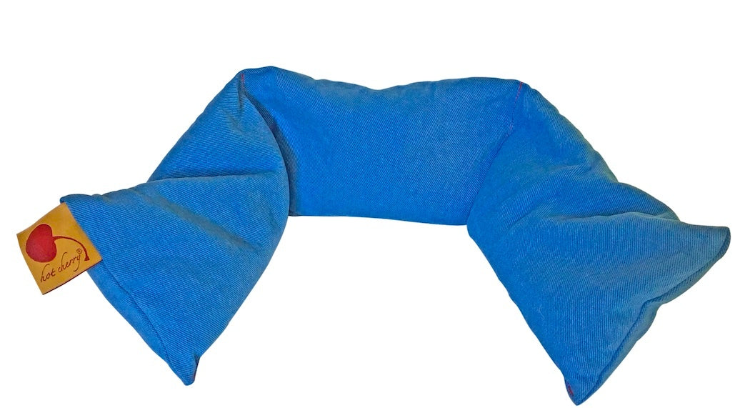 Hot Cherry Neck Wrap in Blue Denim -  Natural Hot and Cold Therapy Pack
