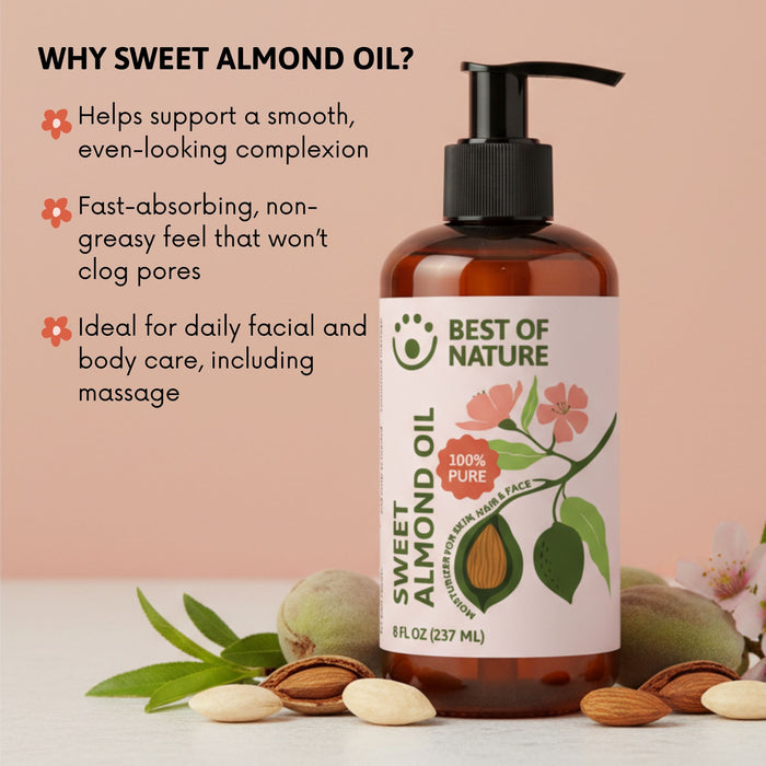 Best of Nature Almond Massage & Body Oil - 100% Pure