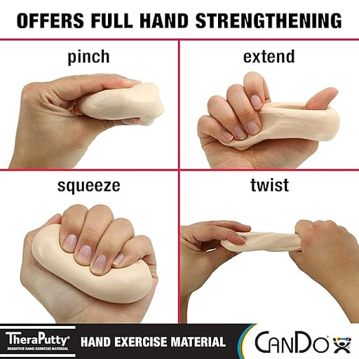 Hand exercise material with text indicating different hand movements and branding.