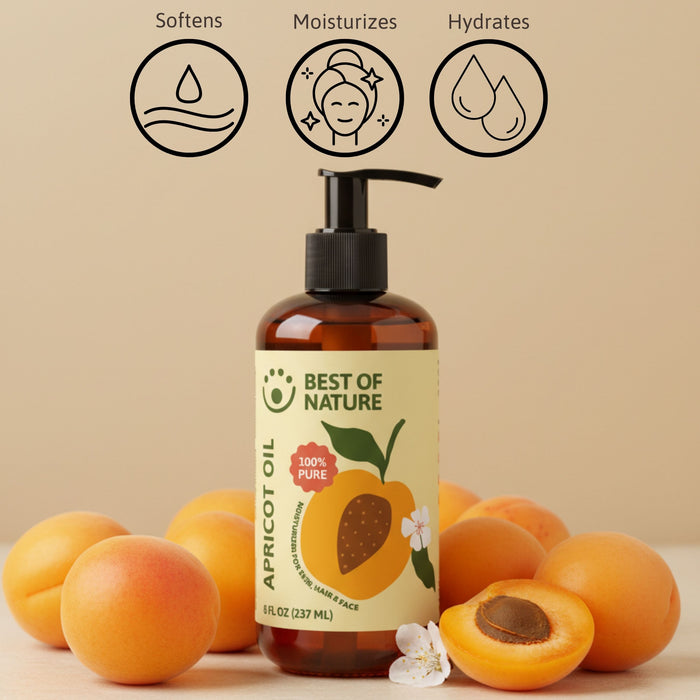 Best of Nature Apricot Kernel Massage & Body Oil - 100% Pure