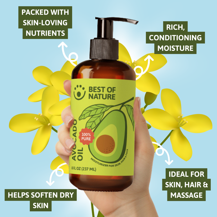 Best of Nature Avocado Massage & Body Oil - 100% Pure