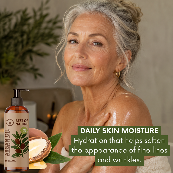 Best of Nature Organic Argan Massage & Body Oil (Moroccan) - 100% Pure