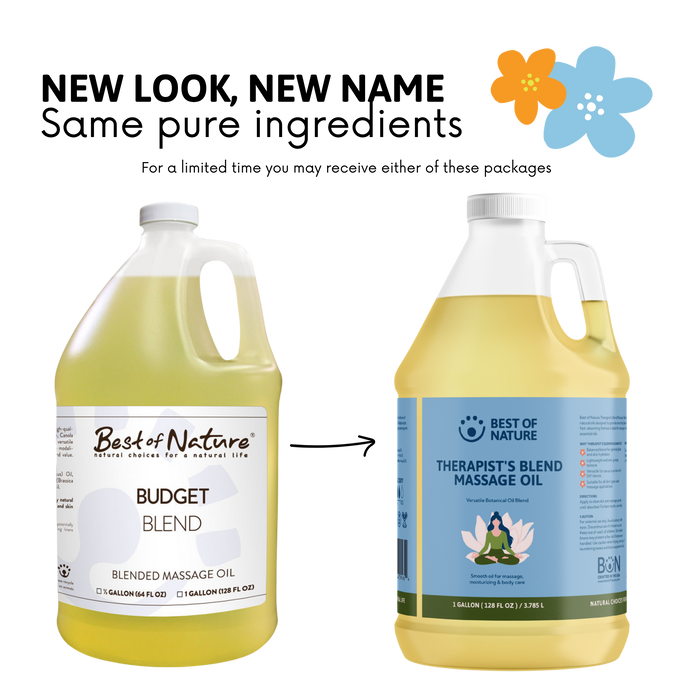 Therapist's Blend (formerly Budget Blend) Massage & Body Oil