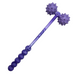 Purple massage tool with ball and spike design on a white background