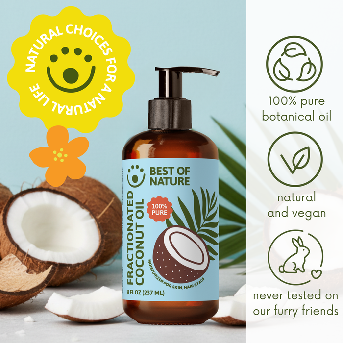 Best of Nature Fractionated Coconut Massage & Body Oil - 100% Pure