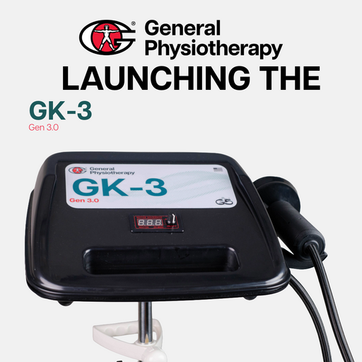 General Physiotherapy launches the GK-3 Gen 3.0 percussion massager. See the digital speed control display close-up.