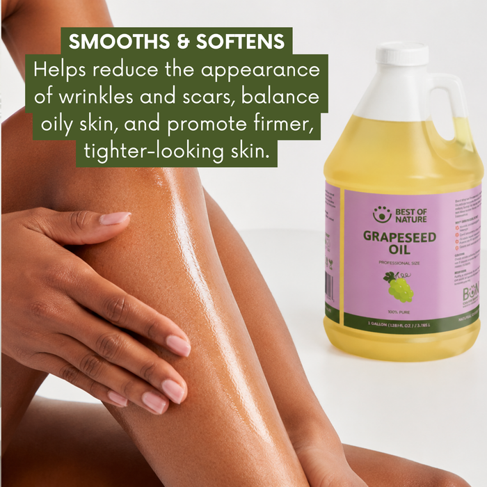 Best of Nature Grapeseed Massage & Body Oil - 100% Pure