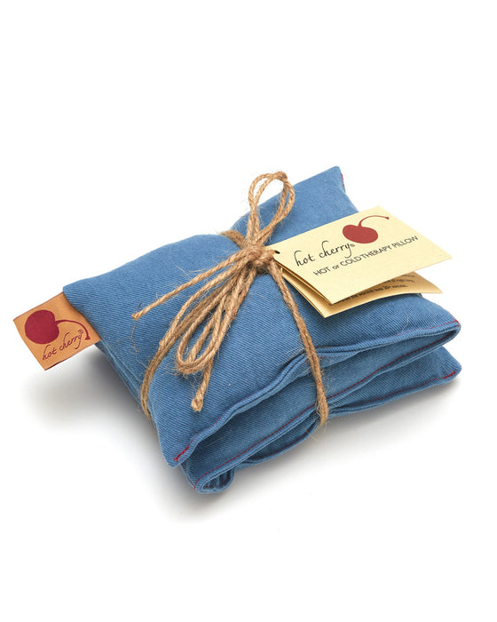 Hot Cherry Neck Wrap in Blue Denim -  Natural Hot and Cold Therapy Pack