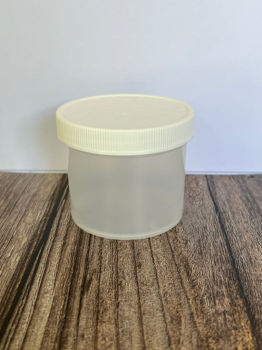 Clear Cream Jar with Ribbed Lid - 4 oz