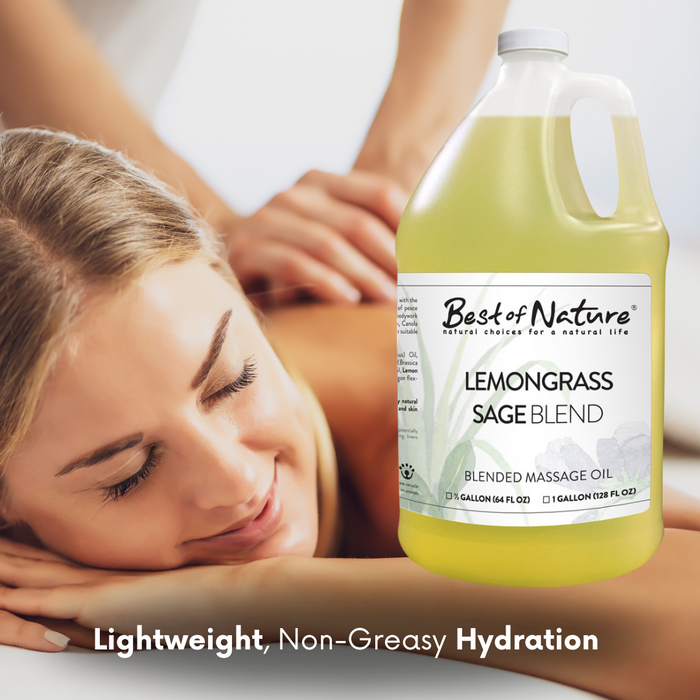 Best of Nature Lemongrass and Sage Aromatherapy Massage & Body Oil