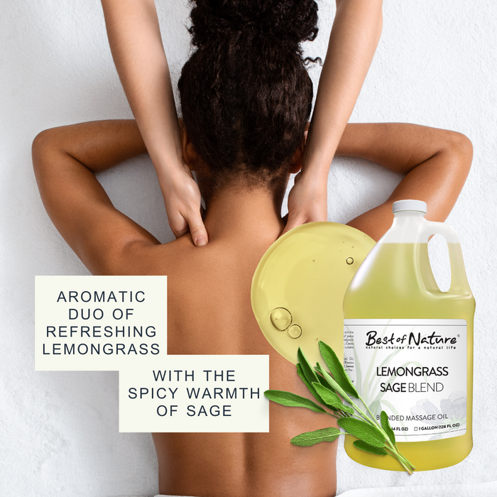 Lemongrass and Sage Aromatherapy Massage & Body Oil