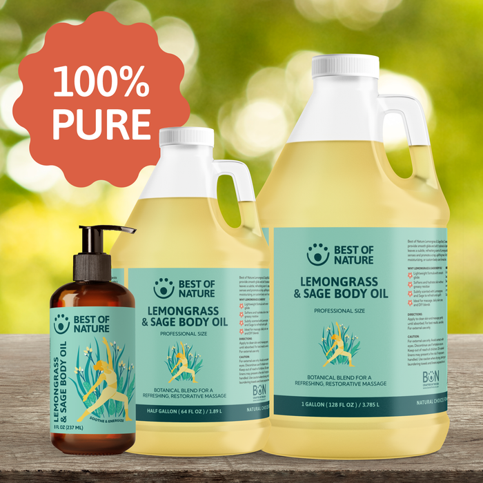 Best of Nature Lemongrass and Sage Aromatherapy Massage & Body Oil