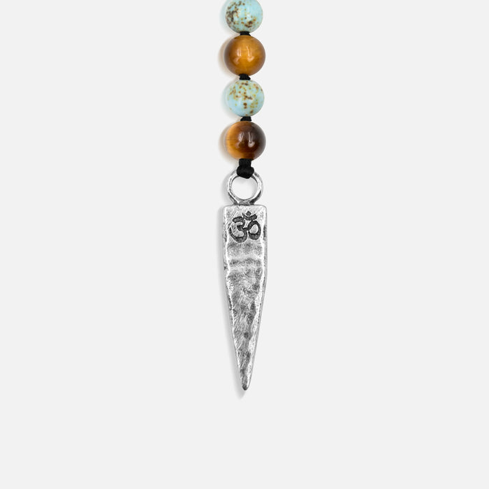 Sublime Tranquility 4 Symbol Tiger's Eye Turquoise Necklace