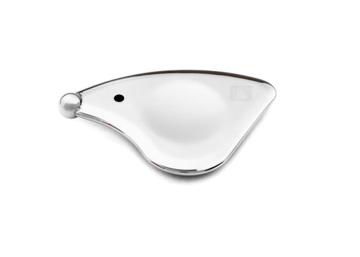 Silver, metal professional massage tool on a white background
