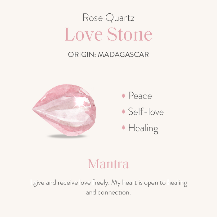 Emotional Healing - Rose Quartz Evil Eye Charm Bracelet