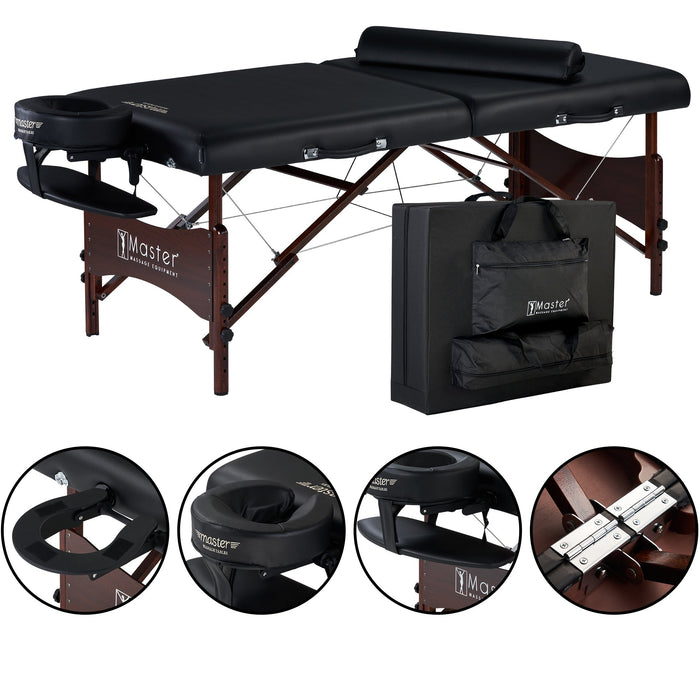 Master Massage 30" Roma II Portable Massage Table Deluxe Package with Ambient Light System