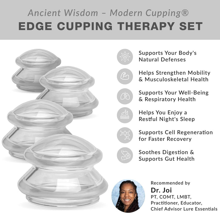 EDGE™ Pro Cupping Set Clear, 8 Cups
