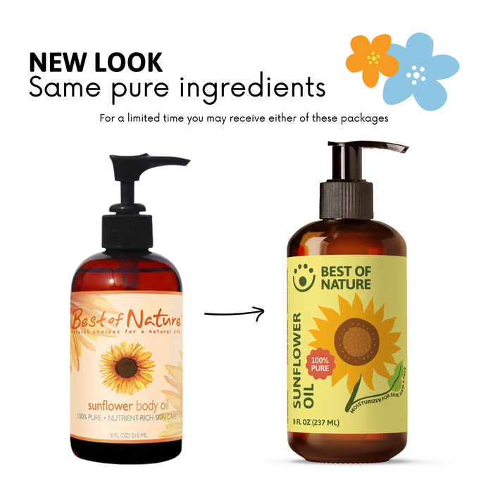 Best of Nature Sunflower Massage & Body Oil - 100% Pure