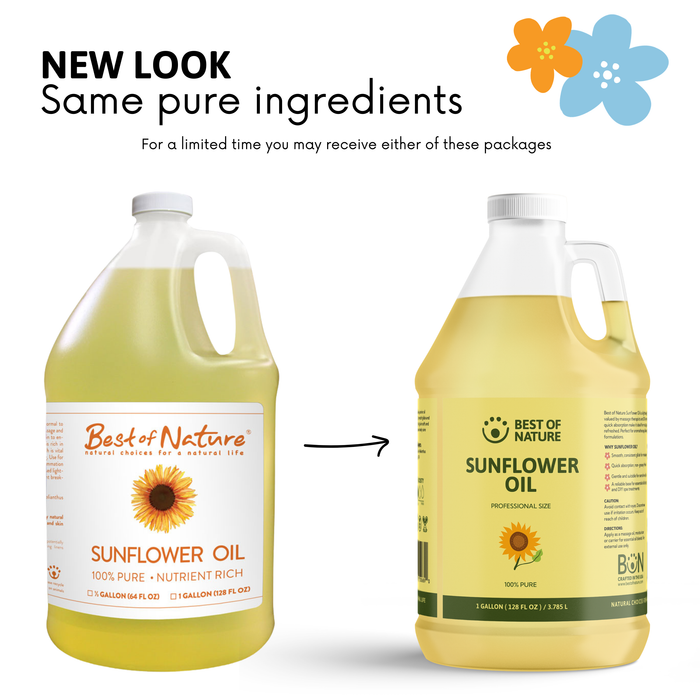 Best of Nature Sunflower Massage & Body Oil - 100% Pure
