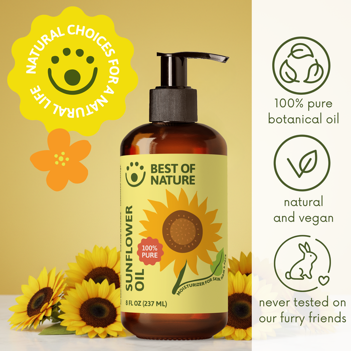 Best of Nature Sunflower Massage & Body Oil - 100% Pure