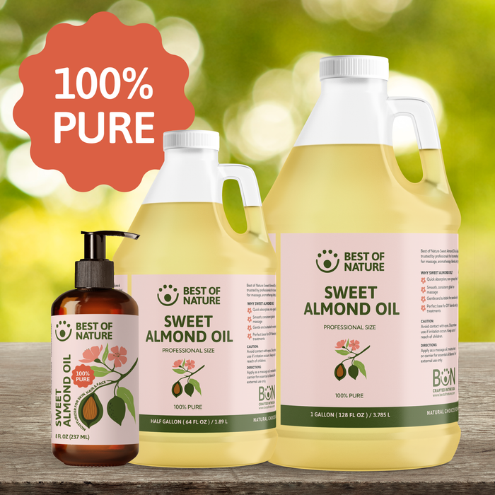 Best of Nature Almond Massage & Body Oil - 100% Pure