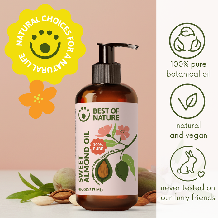 Best of Nature Almond Massage & Body Oil - 100% Pure