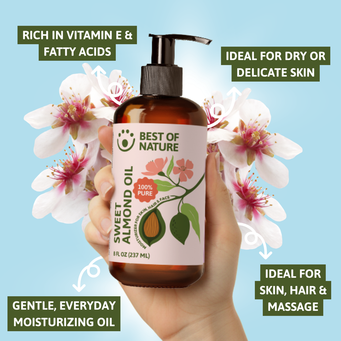 Best of Nature Almond Massage & Body Oil - 100% Pure