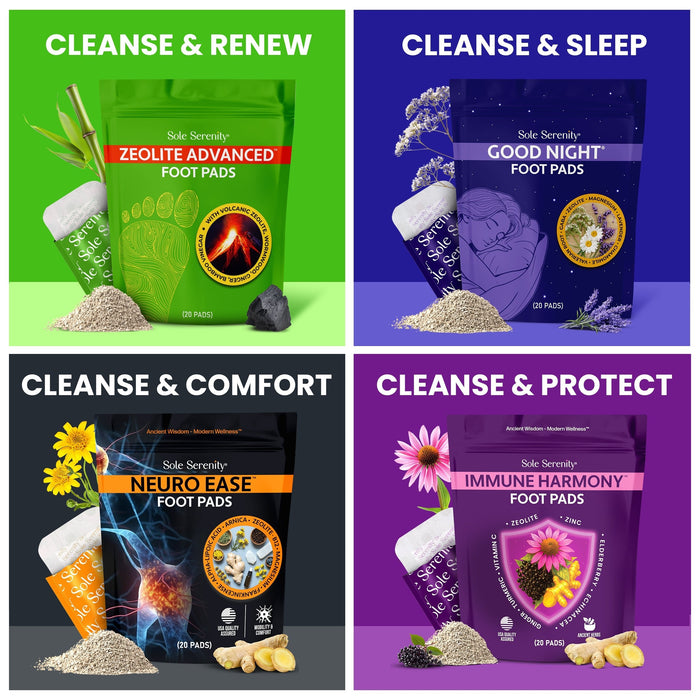 A Total Wellness 4 Pack Bundle - Detox Foot Pads