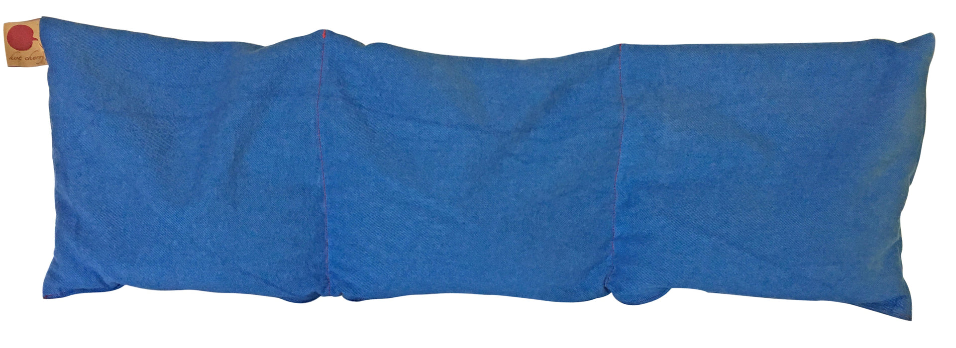 Hot Cherry Triple Square Pillow in Blue Denim - Natural Hot and Cold Therapy Pack