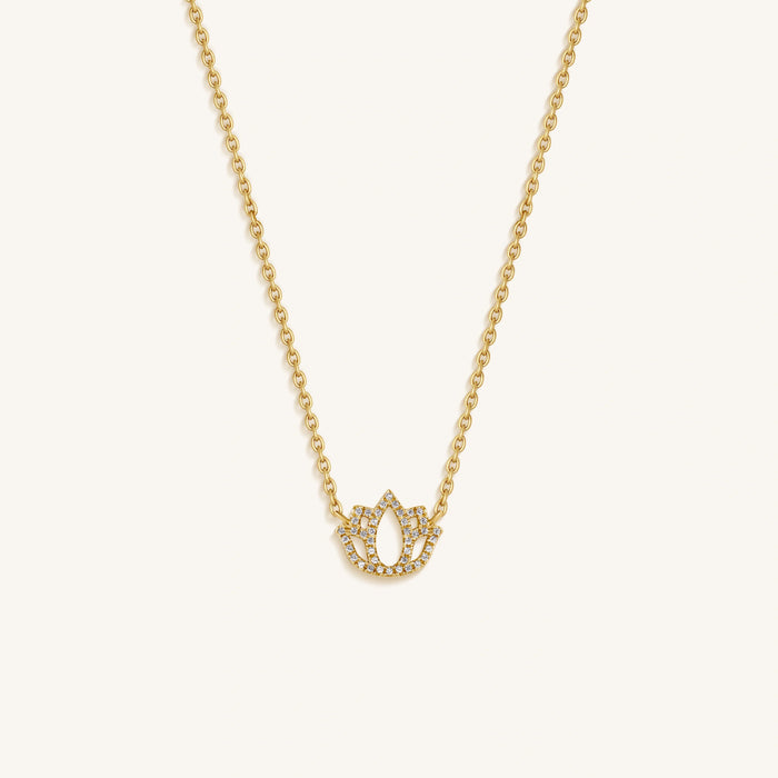 Ethereal Blossom Lotus Pendant Harmony Necklace