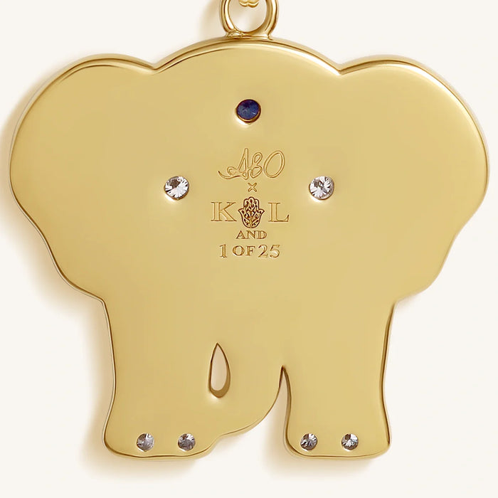 Tranquil Aura – Elephant Multi-Gem Necklace