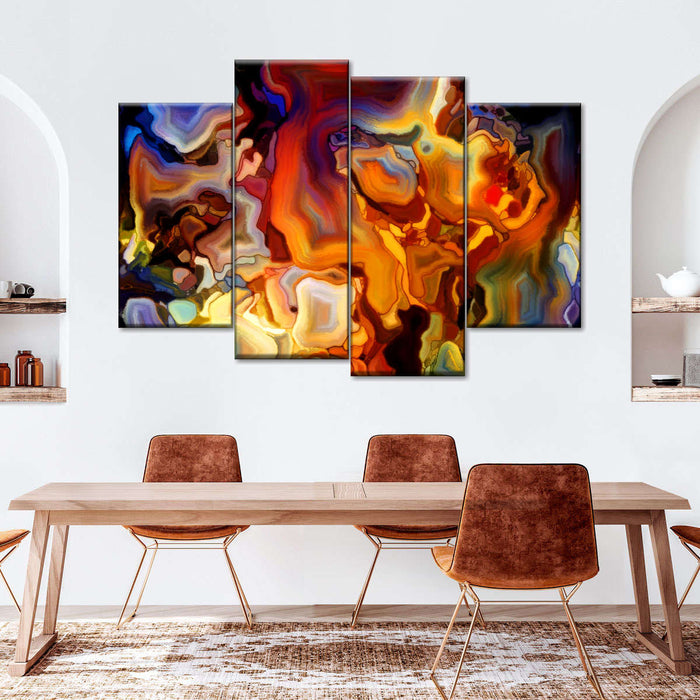 Abstract Stained Glass Wall Art