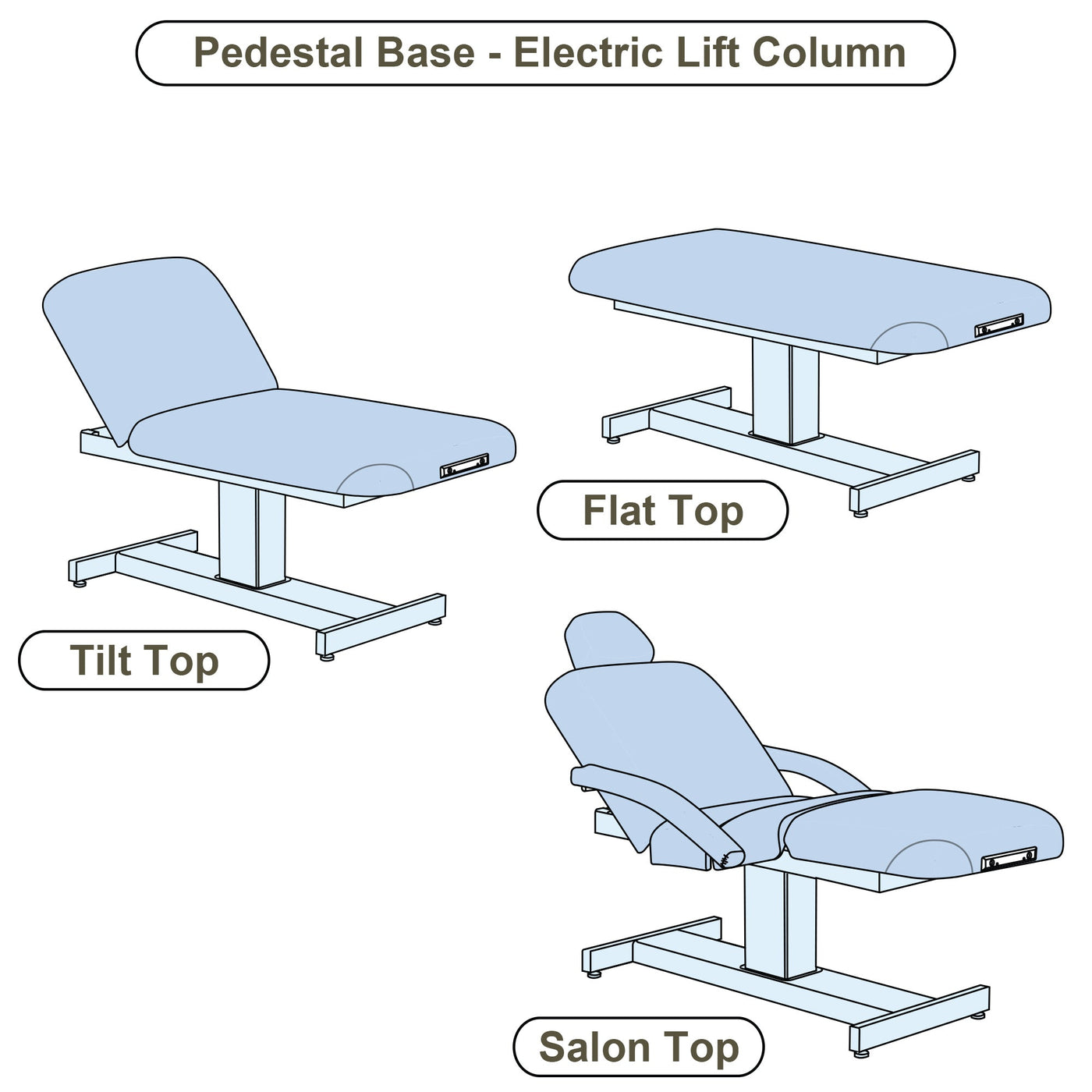 Earthlite Ellora LX Treatment Table w/ Replaceable Mattress, Tilt Top ...
