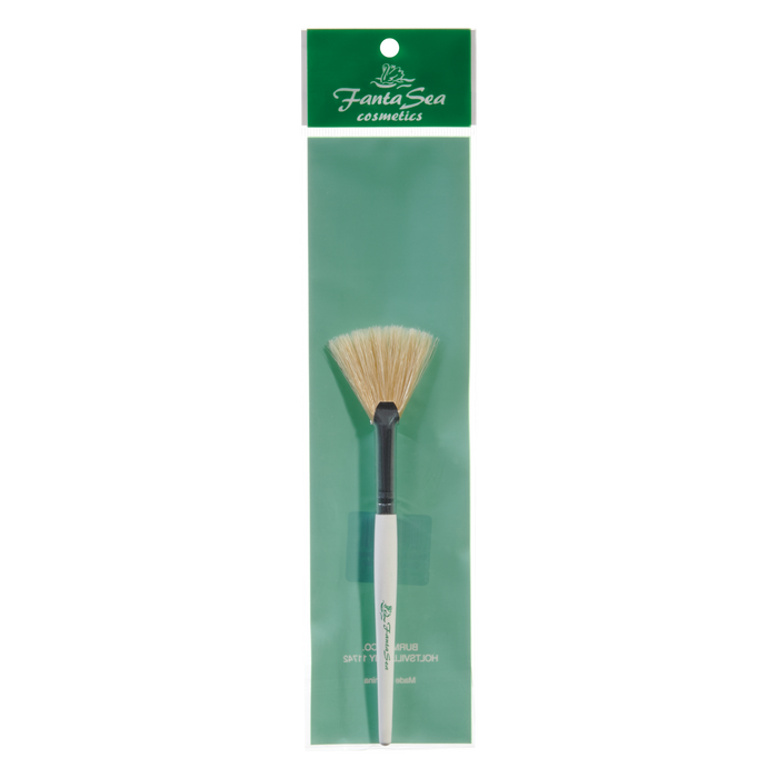 Facial Treatment  and Cosmetic Brush - Boar Bristle, 1.5" Fan