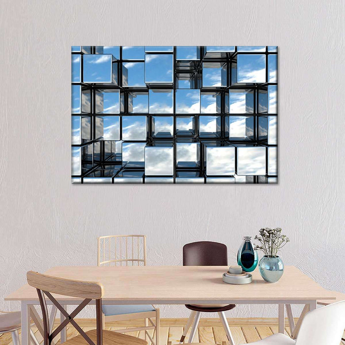 Abstract Square Mirrors Wall Art