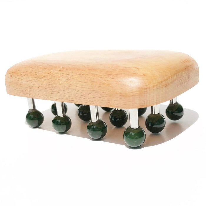 Canadian Jade and Wood Massage Tool