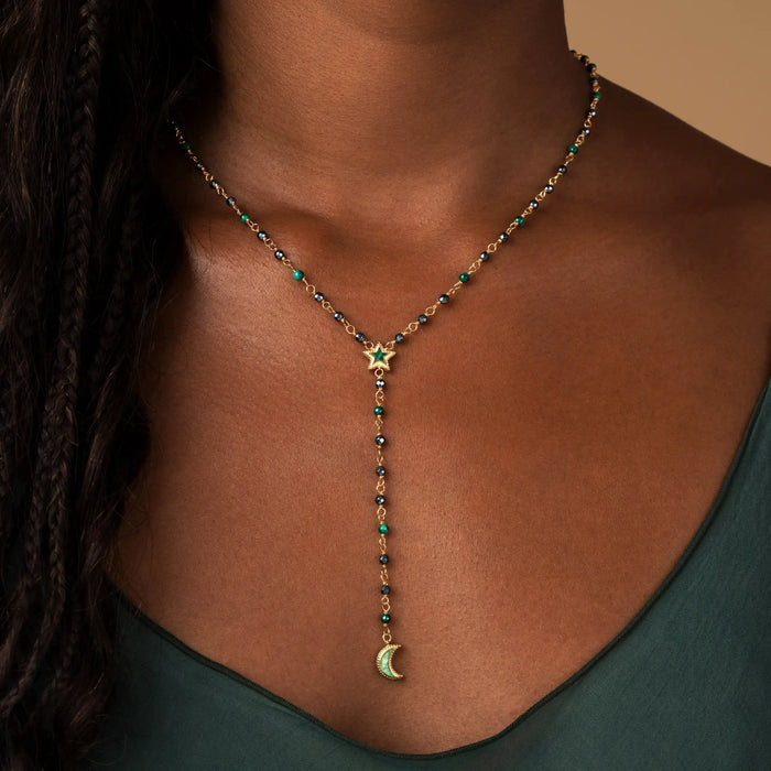 Moonlit Serenity Moon & Star Necklace