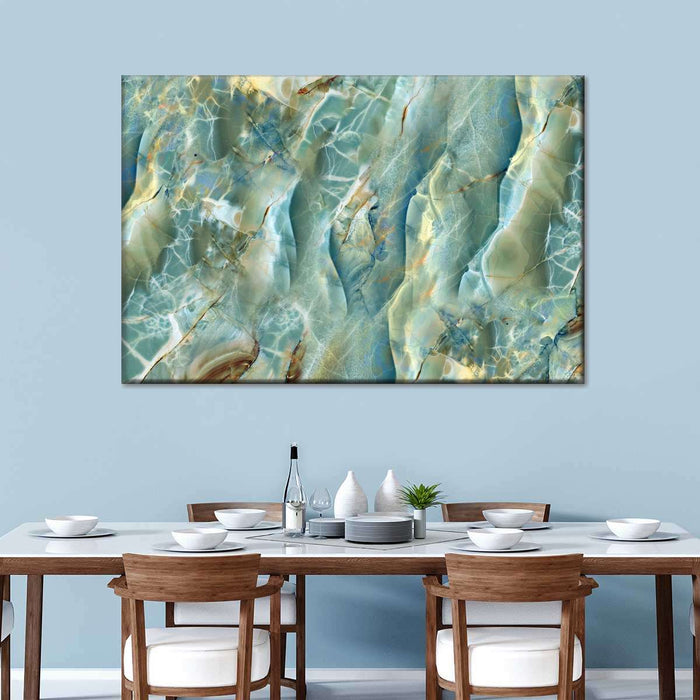 Abstract Green Marble Surface Wall Art