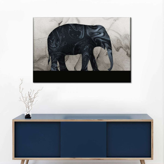 Abstract Elephant Silhouette Wall Art